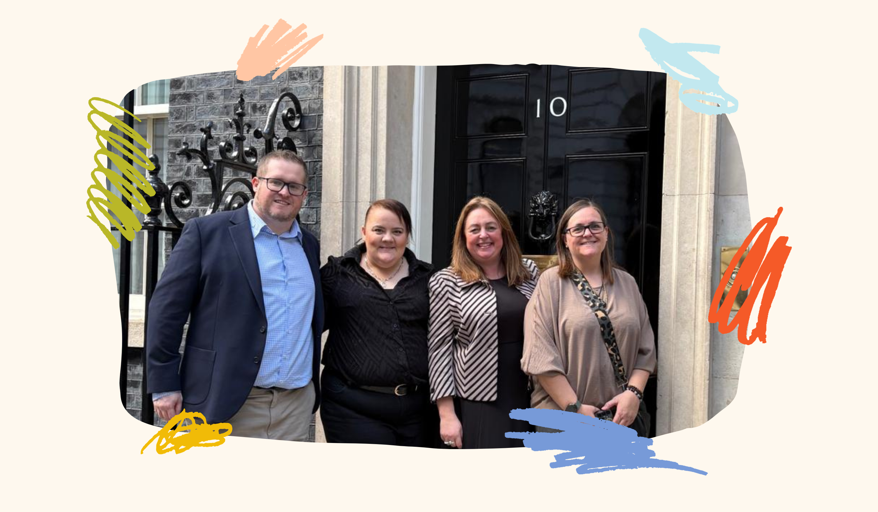 Foster carers at Downing Street
